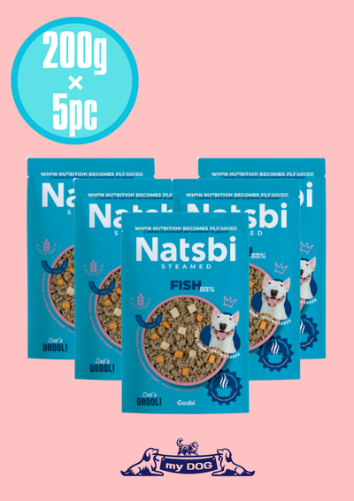 Natsbi (ナツビ) 　チキン＆ラム　200g×5個　DOGウェット