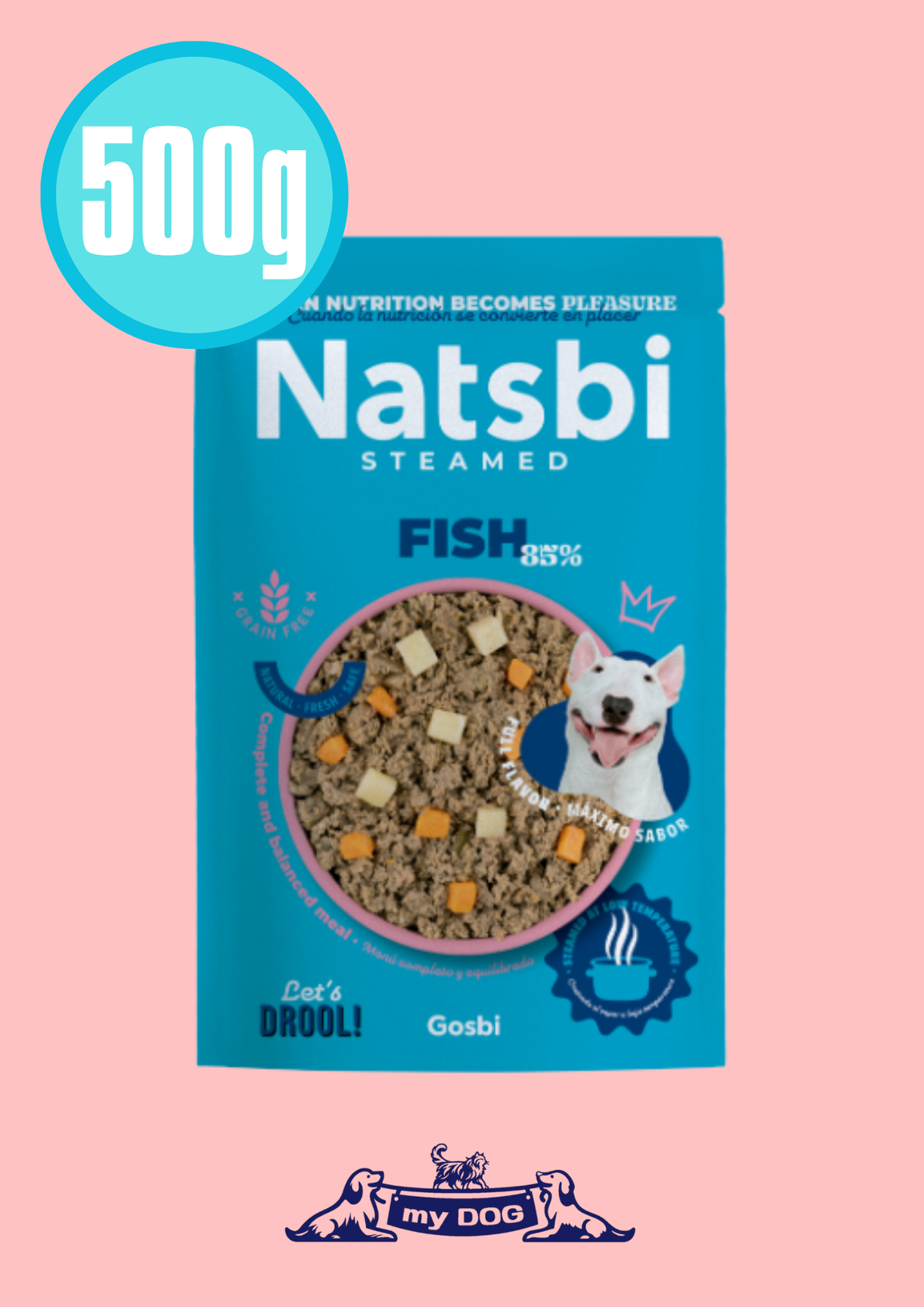 Natsbi (ナツビ) 　チキン＆ラム　500g　DOGウェット
