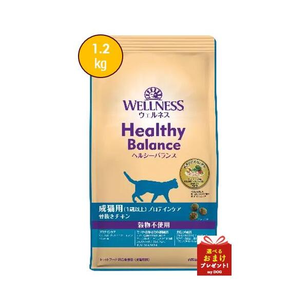 ウェルネス　ヘルシーバランス　成猫　グレインフリー　プロテイン　骨抜チキン　1.2kg　【お取り寄せ】　