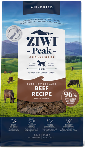 ジウィピーク　エアドライ・ドッグフード　NZグラスフェッドビーフ　2.5kg