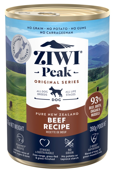 ジウィピーク　ドッグ缶　NZグラスフェッドビーフ　390g
