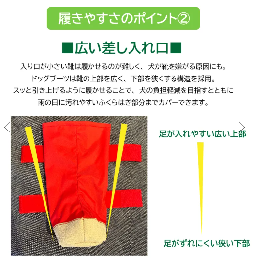 WHCY　ＤＯＧブーツ　Ｍ　室内散歩兼用　ドッグブーツ