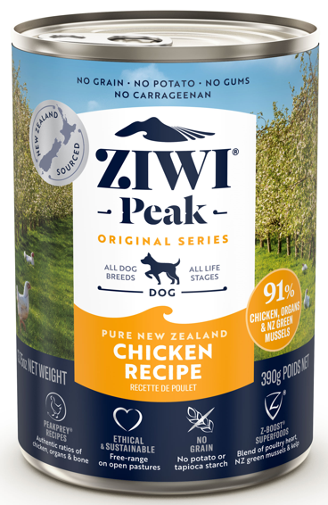 ジウィピーク　ドッグ缶　ＮＺフリーレンジチキン　390g