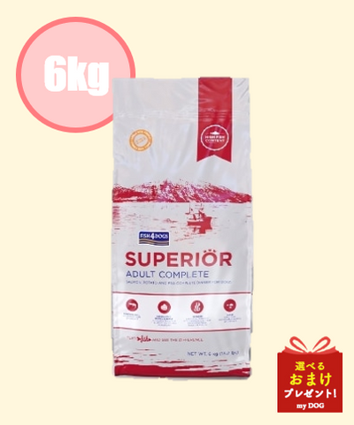 フィッシュ4　ドッグ　スーペリア　アダルト　6kg　【ティドラ15gおまけ付き】