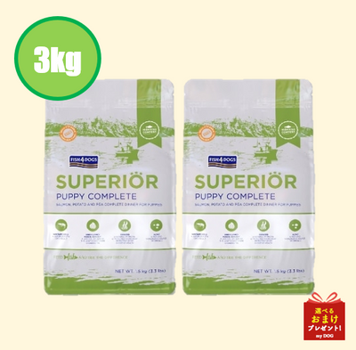 フィッシュ4　ドッグ　スーペリア　パピー　3kg　【1.5kg×2】　【ティドラ15gおまけ付き】