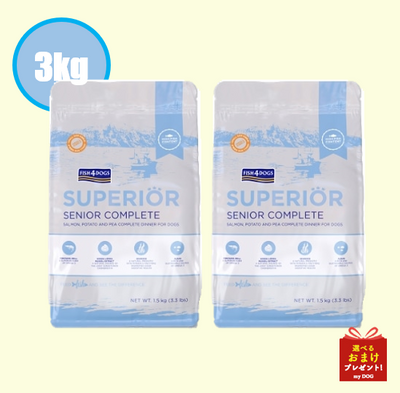 フィッシュ4　ドッグ　スーペリア　ウェイトコントロール　3kg【1.5kg×2】　【ティドラ15gおまけ付き】