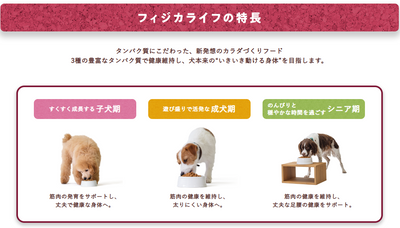 フィジカライフ　成犬用　ひざ関節の健康維持用　チキン＆大豆入り　2kg