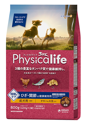 フィジカライフ　成犬用　ひざ関節の健康維持用　チキン＆大豆入り　800g
