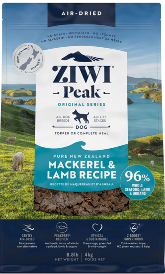 ジウィピーク　エアドライ・ドッグフードNZマッカロー＆ラム　4kg