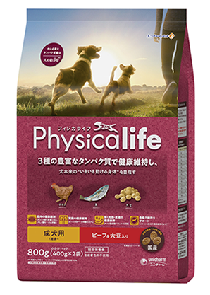 フィジカライフ　成犬用　ビーフ＆大豆　800g