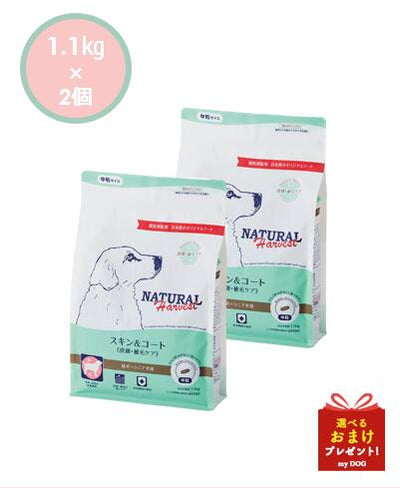 ナチュラルハーベスト　スキン＆コート　1.1kg×2袋