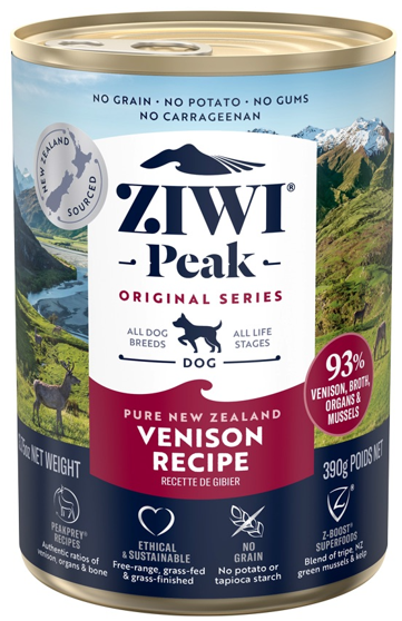 ジウィピーク　ドッグ缶　ベニソン　390g